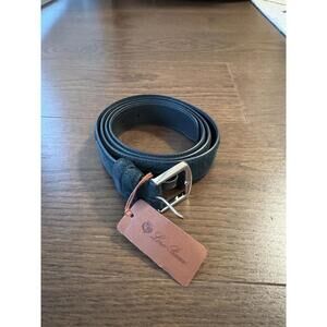 Loro Piana Men's Moss Green Alsavel Suede Belt Size 120